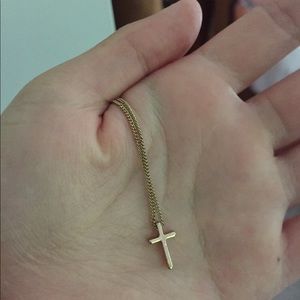 Gold cross necklace